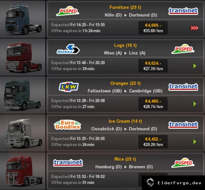Обложка мода: Quick Jobs Tuned Trucks – набор модов для ETS2 от Pendragon