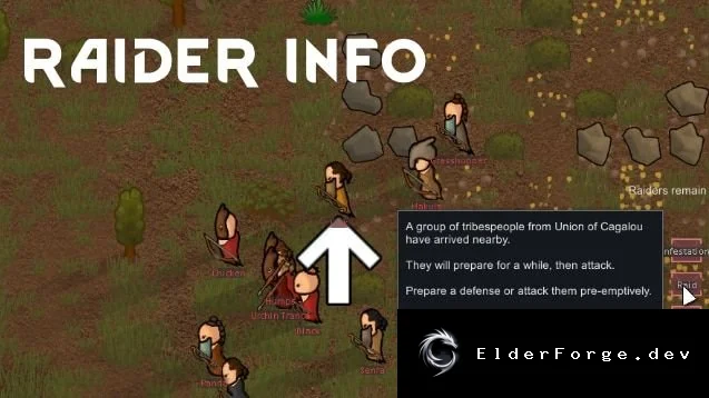 RaiderInfo – детальный счёт рейдеров и подсказки в RimWorld