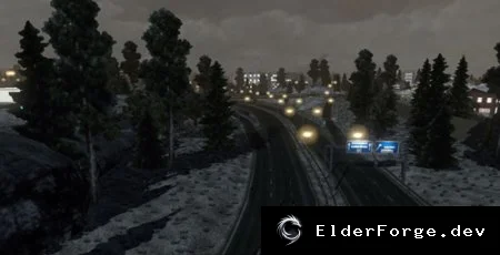Обложка мода: Ранняя зима для Euro Truck Simulator 2 – улучшенный снег и температура v2.1