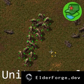 Обложка мода: Расширенное управление подразделением в Factorio – улучшенный мод Unit Management