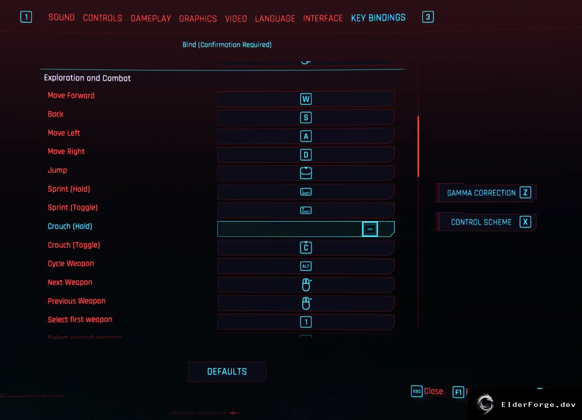 Обложка мода: Расширенное управление в Cyberpunk 2077 – улучшенная клавиатурная раскладка