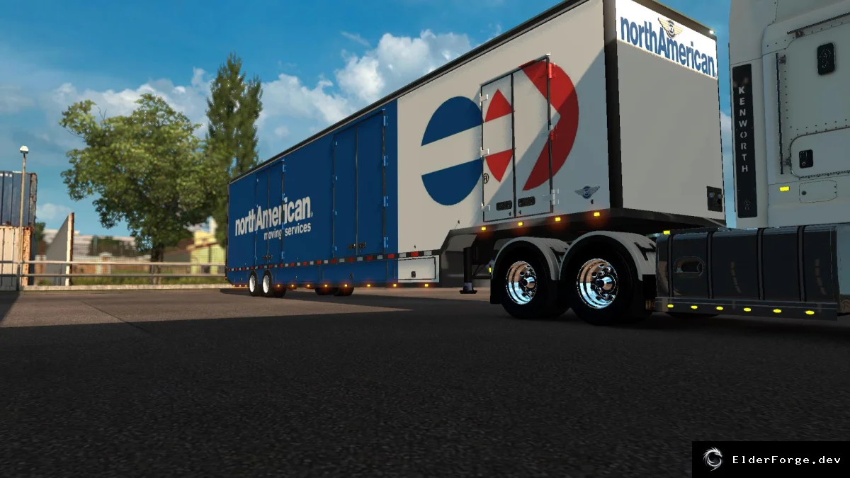 Обложка мода: RD Moving Van – 20 автономных прицепов для переезда в Euro Truck Simulator 2