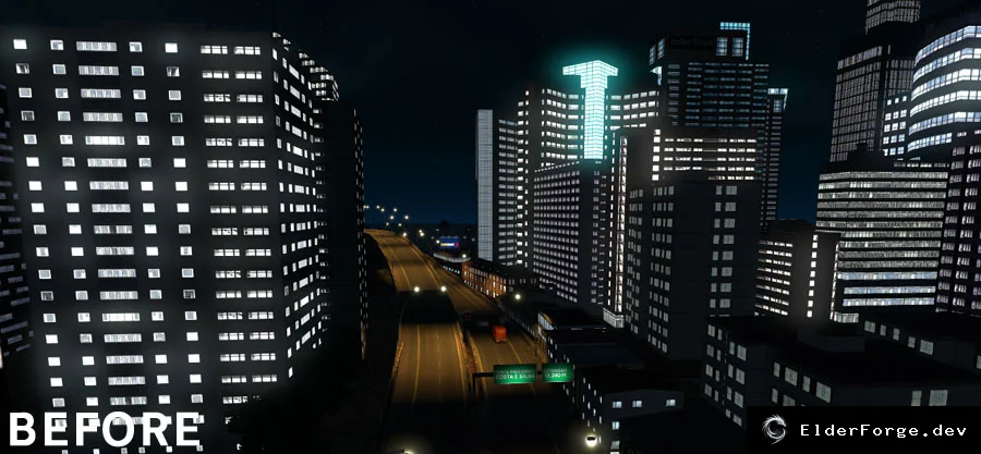 Обложка мода: Realistic Building Lights v2.1 – ночное освещение зданий в ETS2