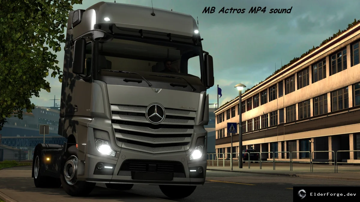 Обложка мода: Realistic MB Actros MP4 Sound Pack для Euro Truck Simulator 2 – улучшенные звуки