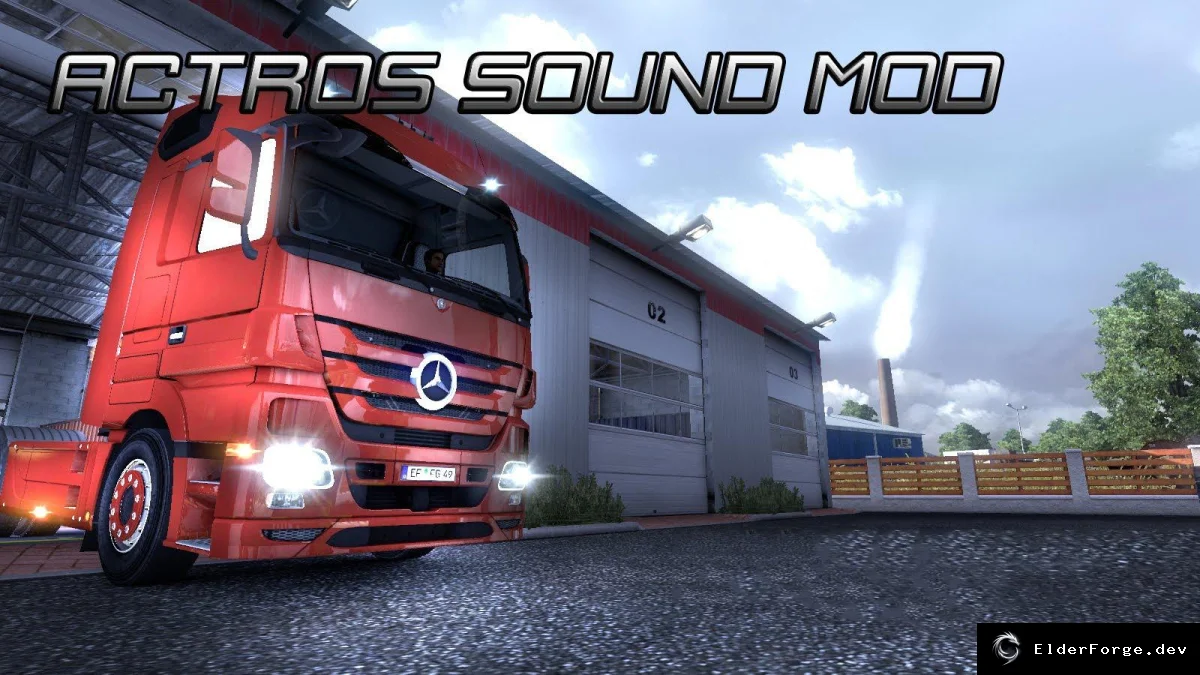 Обложка мода: Realistic Mercedes Sounds Mod for Euro Truck Simulator 2 – улучшенные звуки торможения и турбо