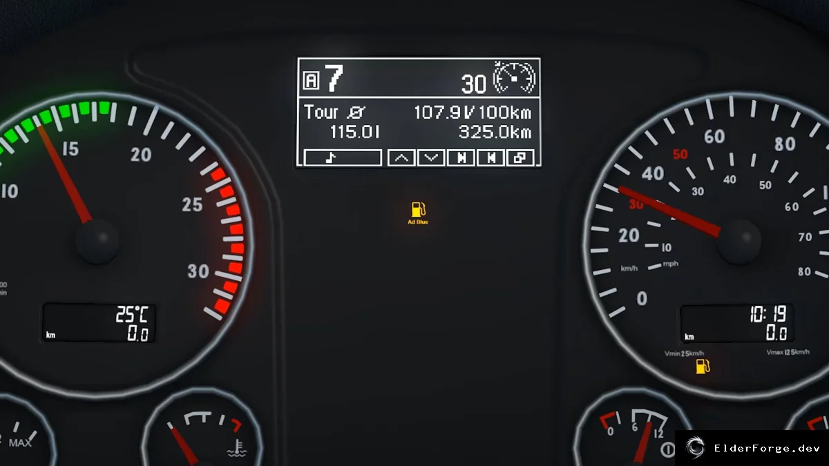 Обложка мода: Реалистичная приборная панель MAN TGX Euro 6 для Euro Truck Simulator 2