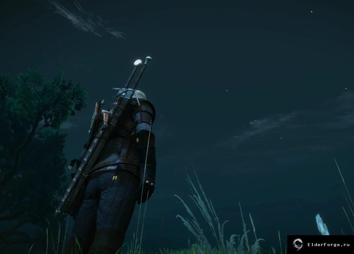Обложка мода: Реалистичное ночное небо для The Witcher 3: Next Gen – звёздные небеса