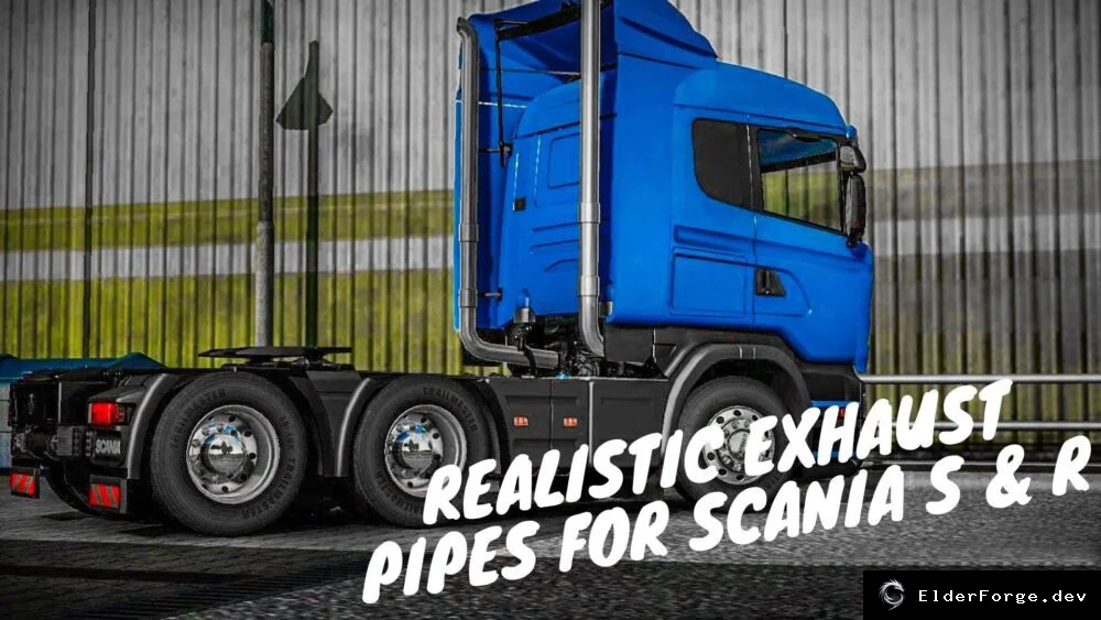 Обложка мода: Реалистичные выхлопные трубы Scania NG 2016 для Euro Truck Simulator 2