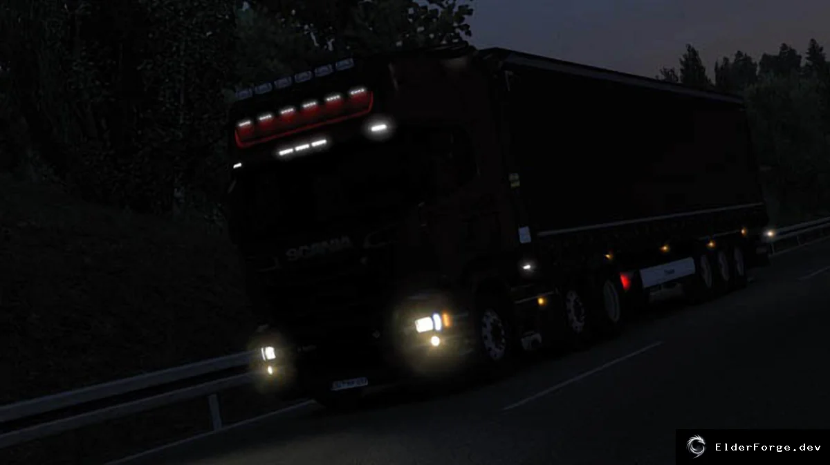 Обложка мода: Реалистичный свет фар для Euro Truck Simulator 2 v3.0 (ETS2 1.40)