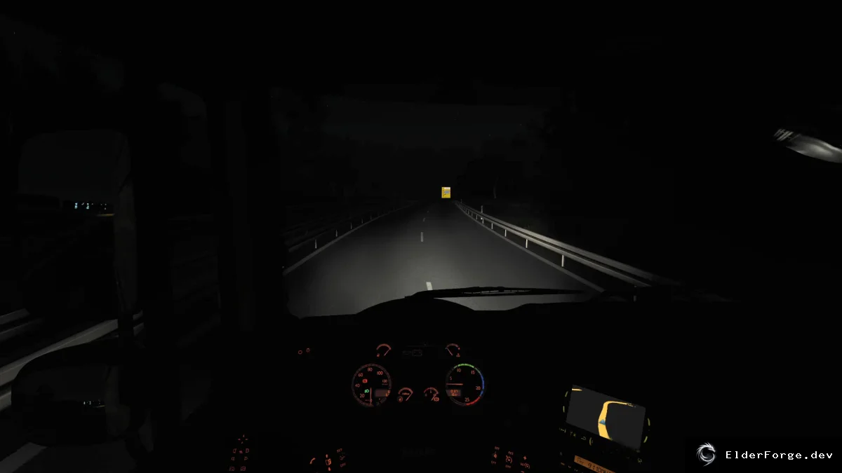 Обложка мода: Реалистичный свет фар для всех стандартных грузовиков в Euro Truck Simulator 2 (v1.41)