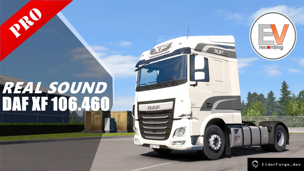 Обложка мода: Реалистичный звук DAF XF Euro6 для Euro Truck Simulator 2