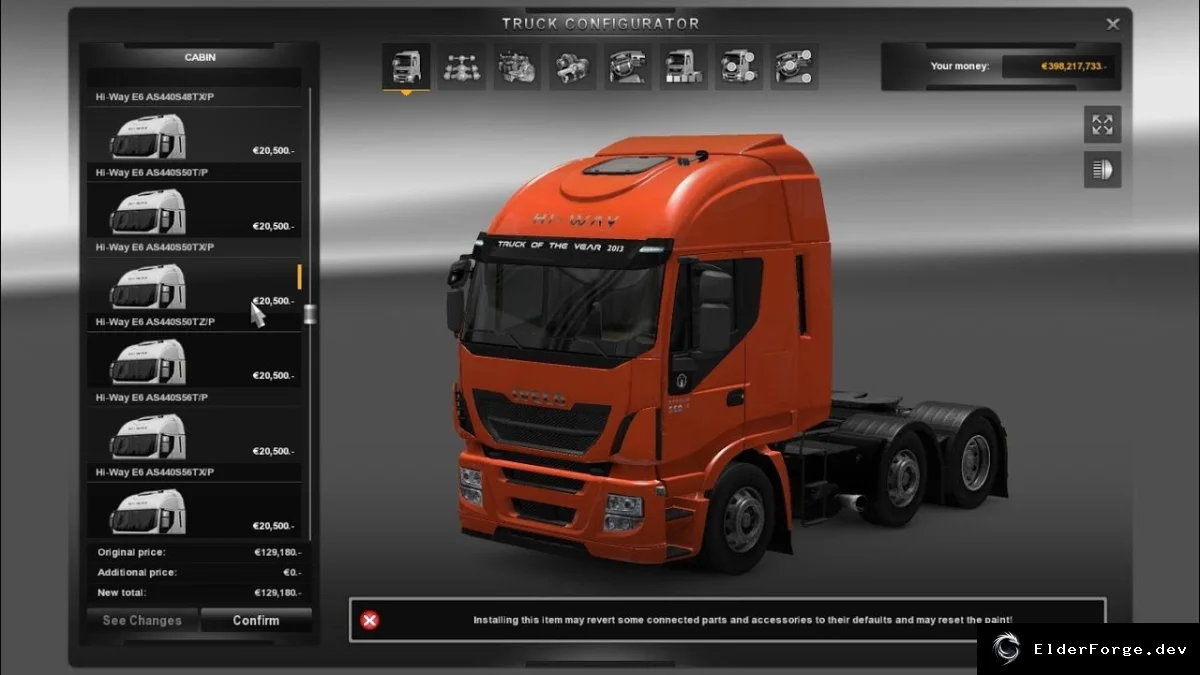 Обложка мода: Реальные комплектации Iveco Stralis 2007 и Hi‑Way 2012 для Euro Truck Simulator 2
