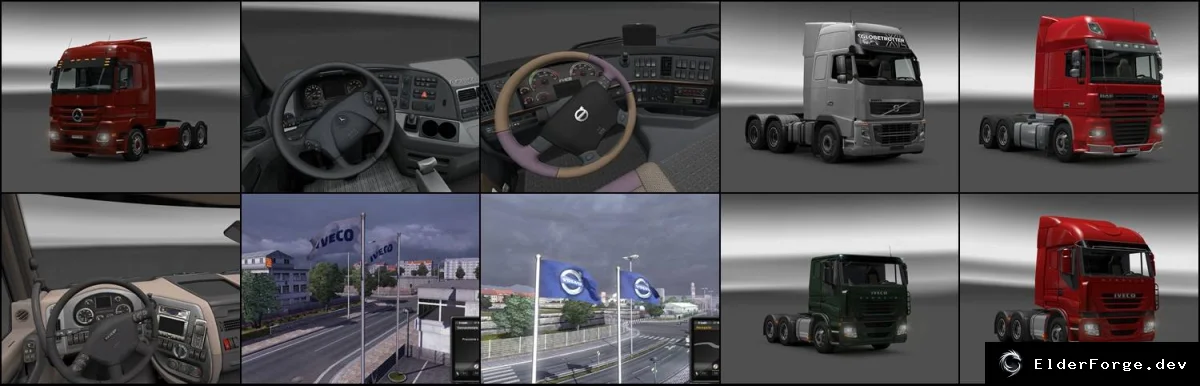 Обложка мода: Реальные логотипы грузовиков для Euro Truck Simulator 2 – полное обновление брендов