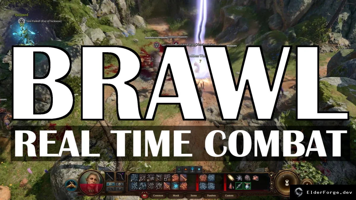 Обложка мода: Real‑Time Combat for Baldur's Gate 3 – Brawl Mod (v2.0.5)