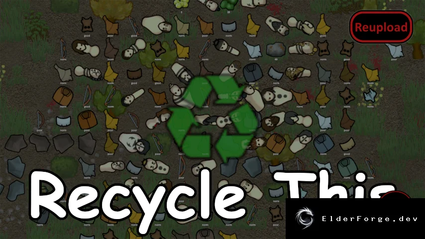 Recycle This (Continued) — автоматическая переработка и уничтожение предметов в RimWorld