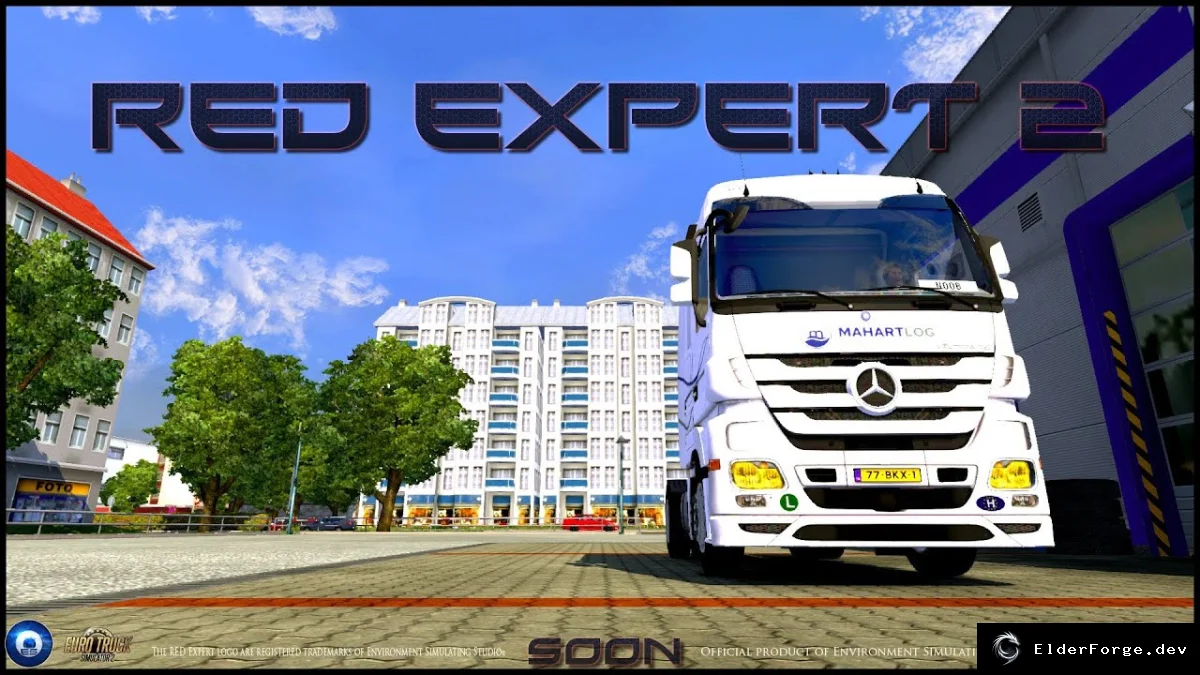 Обложка мода: RED Expert Mod v2.0 – Улучшенная графика для Euro Truck Simulator 2 (1.5.2.1)