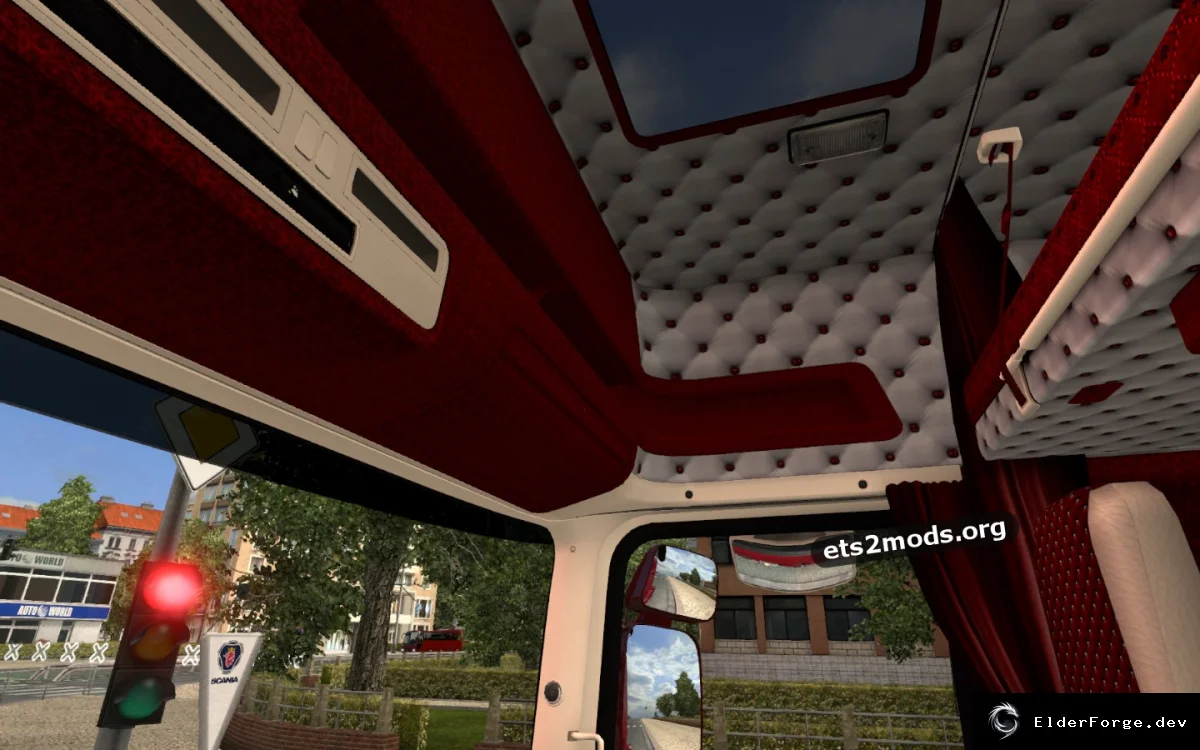 Red &amp; White интерьер для Scania R в Euro Truck Simulator 2