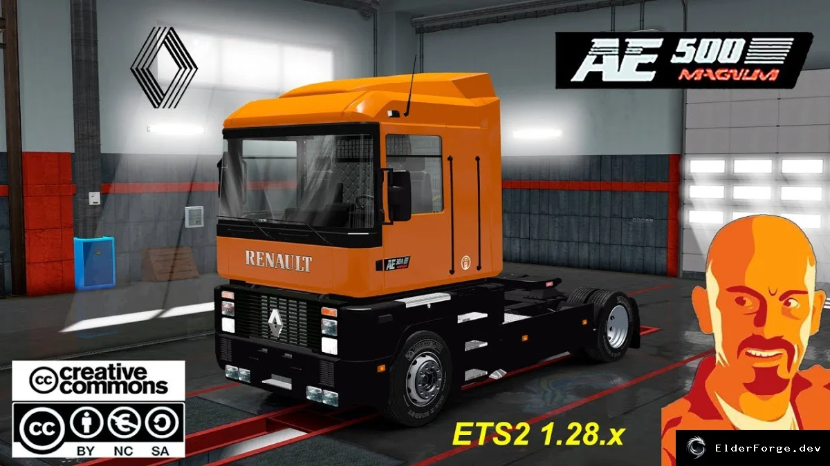 Обложка мода: Renault AE Magnum для Euro Truck Simulator 2 – полная комплектация и тюнинг