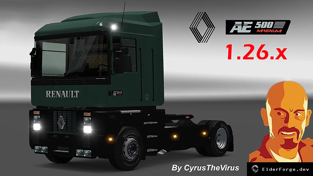 Обложка мода: Renault AE Magnum для Euro Truck Simulator 2 – полная поддержка версии 1.26.x