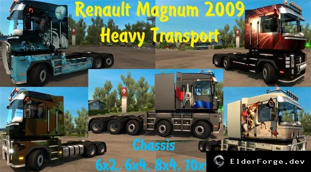 Обложка мода: Renault Magnum 2009 Heavy Transport – новый грузовик для Euro Truck Simulator 2