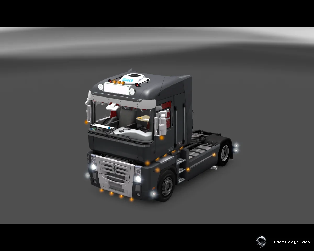 Обложка мода: Renault Magnum 520: новый интерьер и тюнинг для Euro Truck Simulator 2