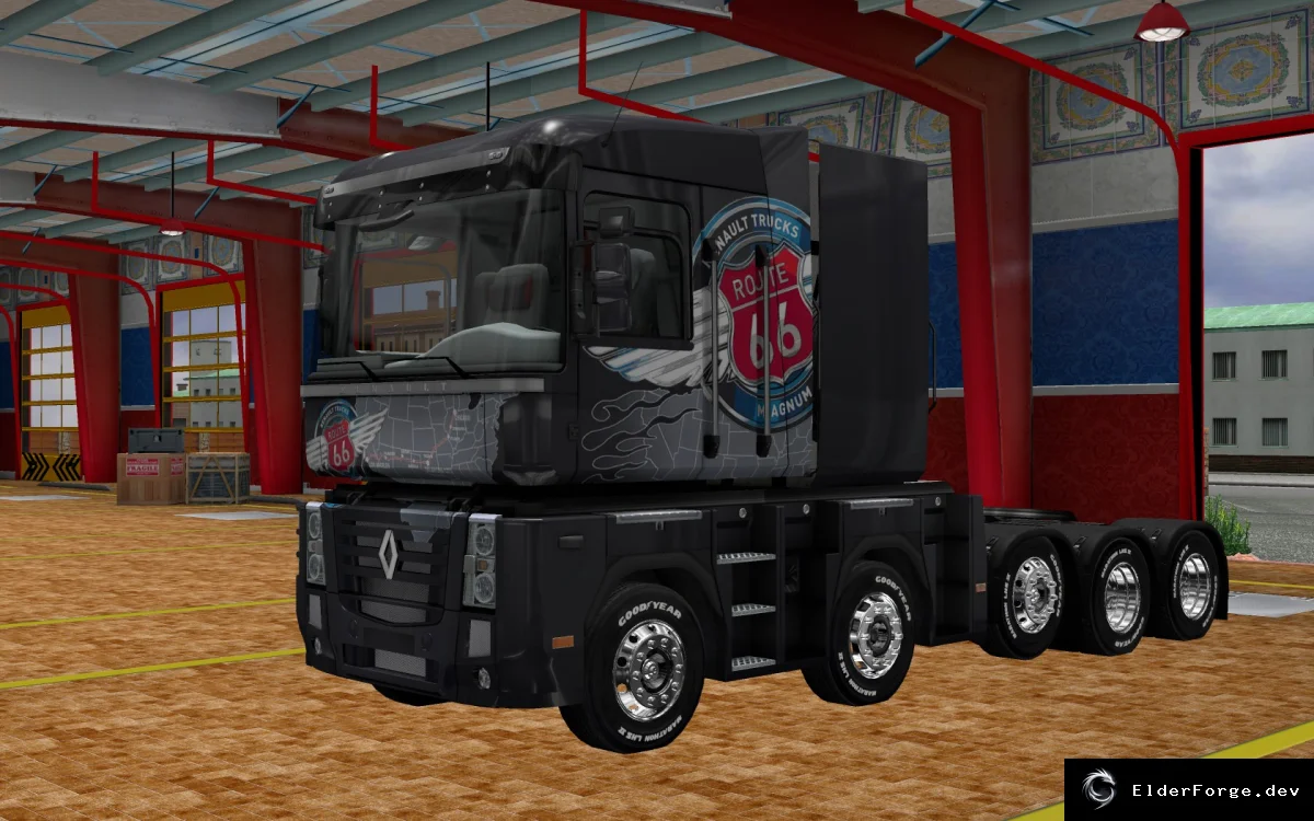 Обложка мода: Renault Magnum 8x4 &amp; 10x4 – тяжёлый тягач для Euro Truck Simulator 2