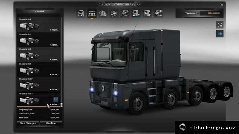 Обложка мода: Renault Magnum для Euro Truck Simulator 2 – новые шасси, двигатель и интерьеры