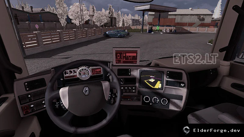 Обложка мода: Renault Magnum – GPS дисплей на приборной панели для ETS2