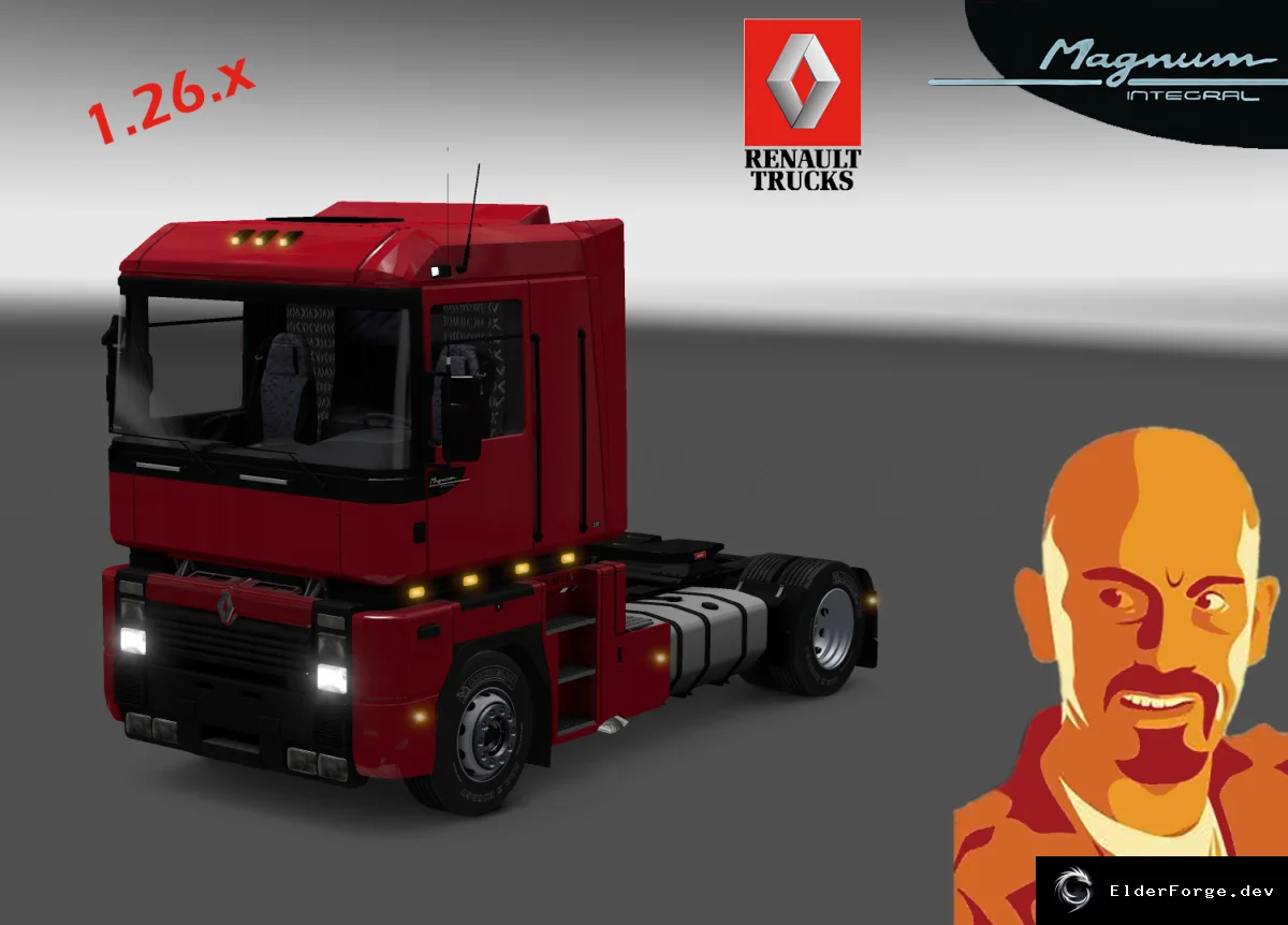 Обложка мода: Renault Magnum Integral 1997 – мод для Euro Truck Simulator 2 (ETS2) версии 1.26.x