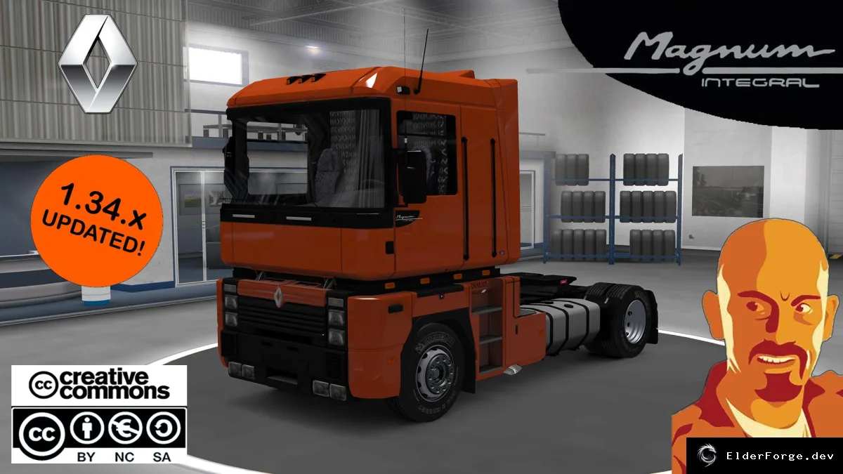 Обложка мода: Renault Magnum Integral – полная модель для Euro Truck Simulator 2 1.34