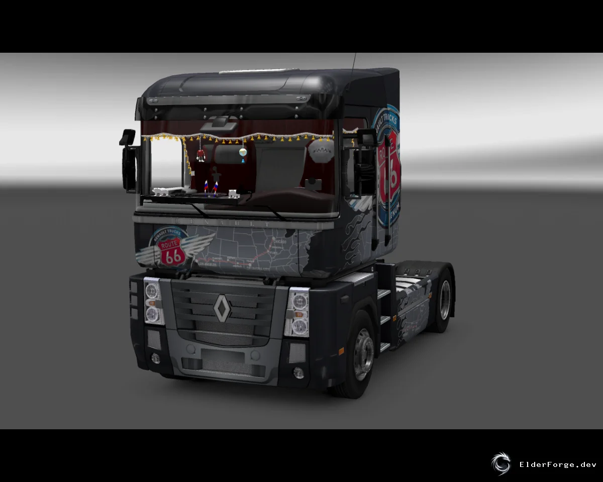 Обложка мода: Renault Magnum Interior – новый интерьер для Euro Truck Simulator 2