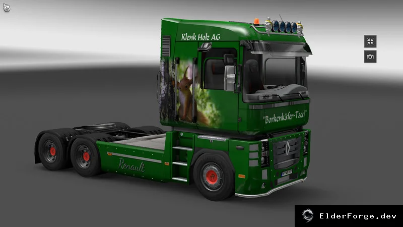 Обложка мода: Renault Magnum Klenk Timber AG – скин для ETS2 (v1.0)