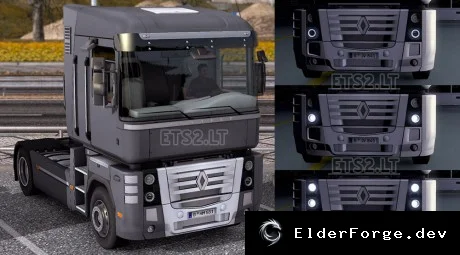 Обложка мода: Renault Magnum – новые фары для Euro Truck Simulator 2