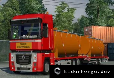 Обложка мода: Renault Magnum Platform Tandem – новый грузовик для Euro Truck Simulator 2