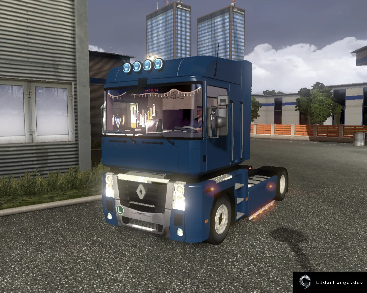 Обложка мода: Renault Magnum с новым интерьером для Euro Truck Simulator 2