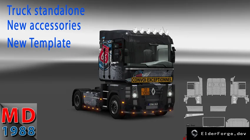 Обложка мода: Renault Magnum V1 – новый автономный грузовик для Euro Truck Simulator 2