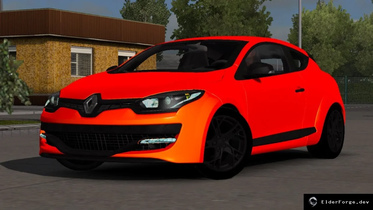 Обложка мода: Renault Megane III RS для Euro Truck Simulator 2 – мощный хэтчбек v1.60