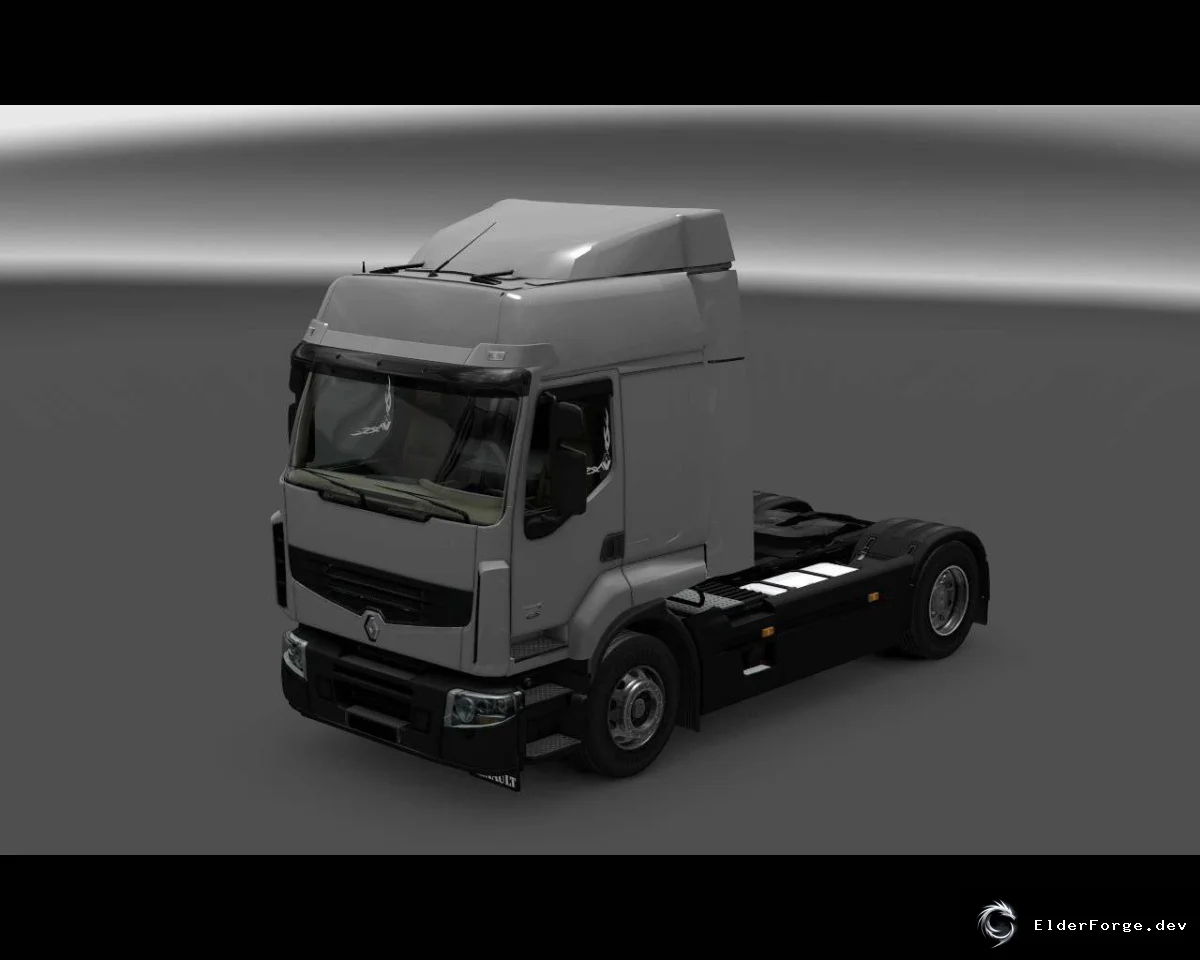 Обложка мода: Renault Premium 2.0 для Euro Truck Simulator 2 – новые кабины, шасси и интерьер