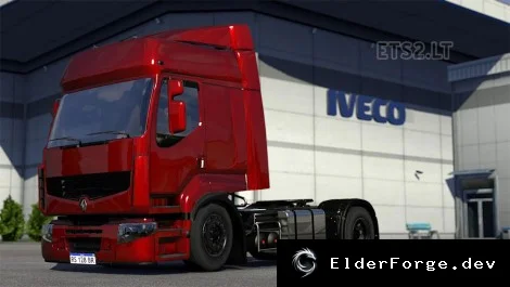 Обложка мода: Renault Premium Black Edition V1 – новый грузовик для Euro Truck Simulator 2