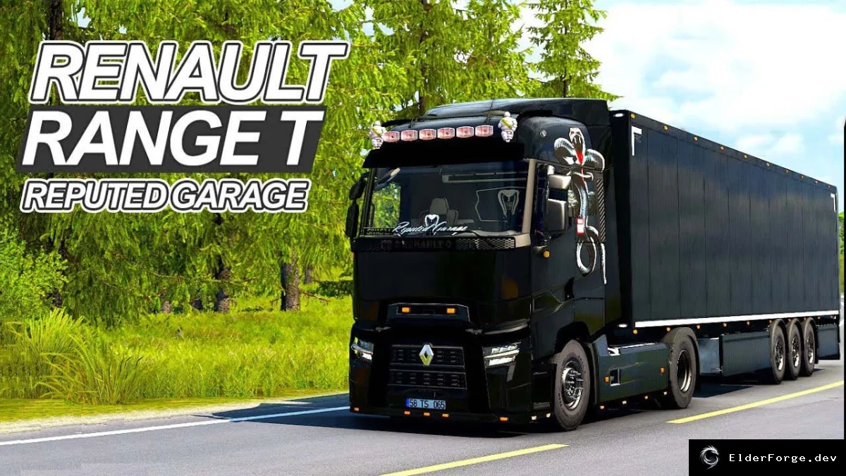 Обложка мода: Renault T Custom – новый грузовик для Euro Truck Simulator 2 (ETS2)