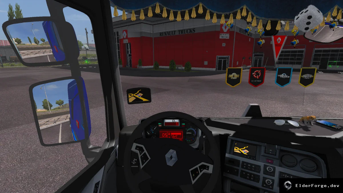 Обложка мода: Renault T + DLC v5.0 – новый грузовик для Euro Truck Simulator 2 (v1.23.x)