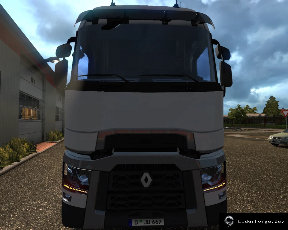 Обложка мода: Renault T‑Range для Euro Truck Simulator 2 – новый интерьер и скины