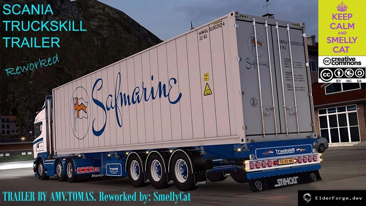 Обложка мода: Reworked Scania Truckskill Trailer for ETS2 – Patch 1.24‑1.26, 6 Paints