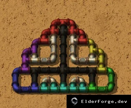 Обложка мода: RGB Трубы для Factorio – новые цветовые категории соединений