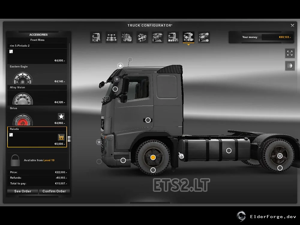 Обложка мода: Rims &amp; Tires for All Trucks – новые диски и шины в Euro Truck Simulator 2