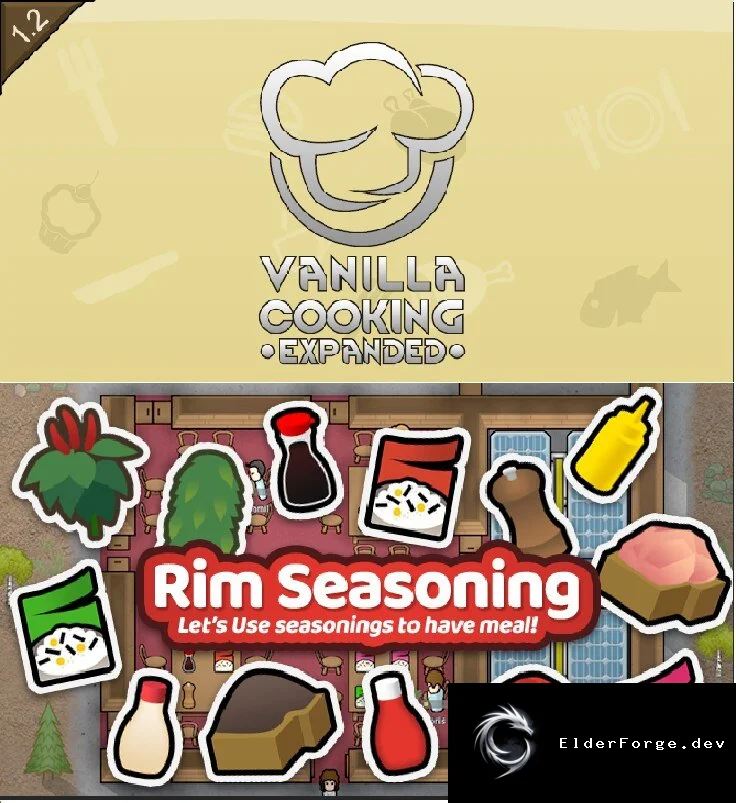 RimSeasoning + Vanilla Cooking Expanded Patch – расширенный набор приправ для RimWorld