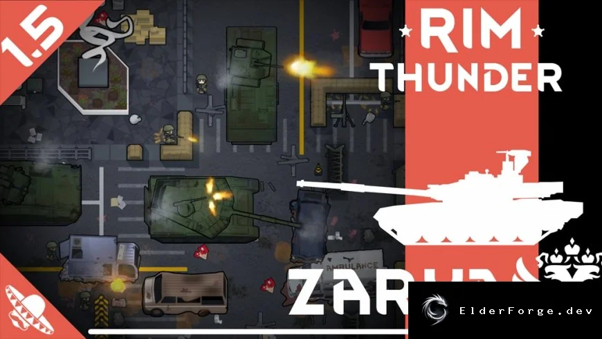 RimThunder – Zarya: WWII‑танки и промышленная техника для RimWorld
