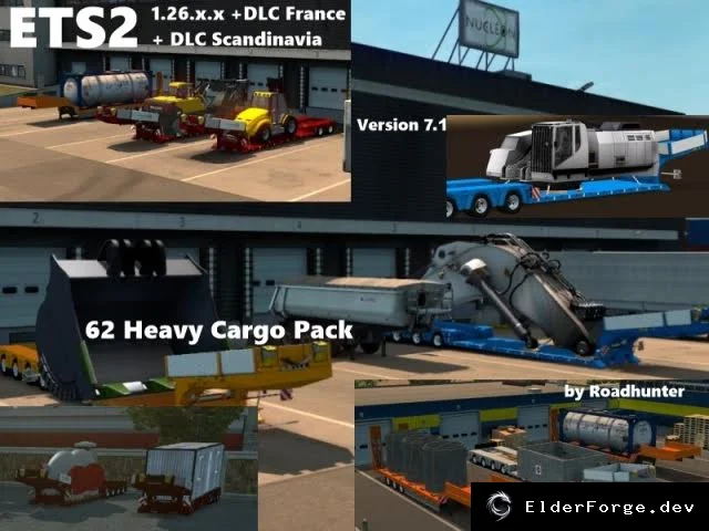 Обложка мода: Roadhunter 62 Pack v7.1 – набор грузовиков 25‑75 т для Euro Truck Simulator 2