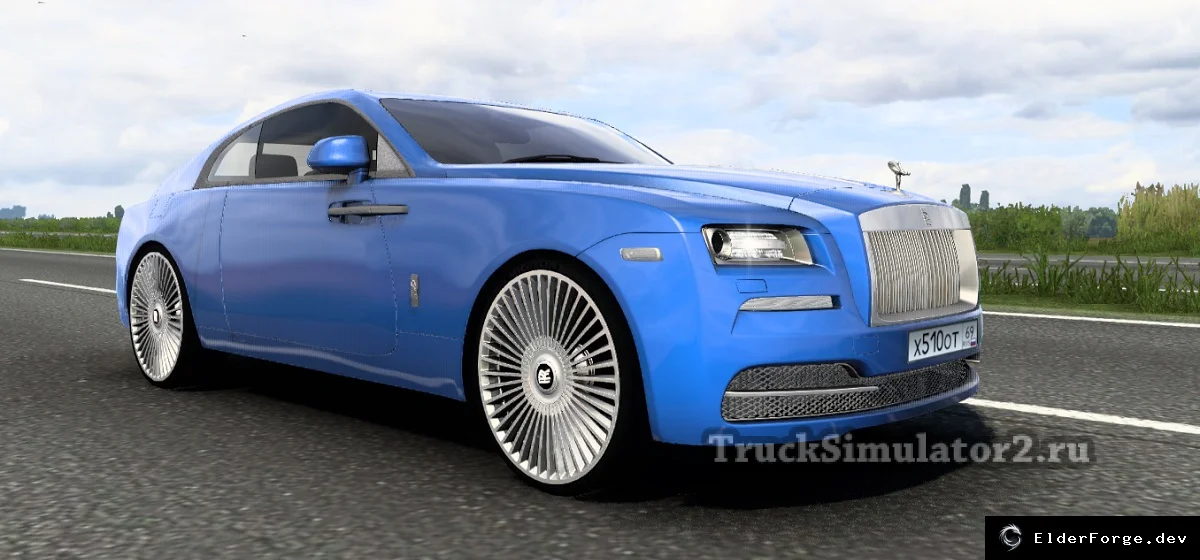 Обложка мода: Rolls‑Royce Wraith 2016 для Euro Truck Simulator 2 – детализированный седан