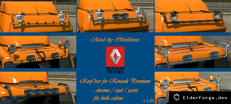 Обложка мода: Roofbar для Renault Premium – новые световые модули в Euro Truck Simulator 2